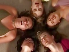 Group Friends Orgasm Together