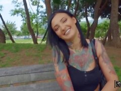 MOFOS - Jordi Makes Dark-Haired Beauty Adel Asanty Laugh & He Ends Up Fucking Her In The Park