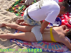 Massage long, amateur massage long, beach massage