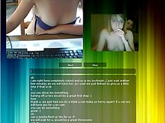 Chatroulette girl showing all to a fake