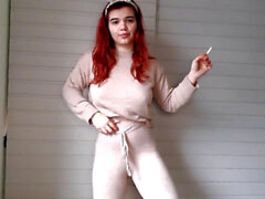 Smoking, dirty british teen, dirty talk joi