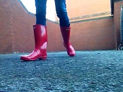 Red Wellingtons