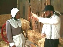 Black Babe Gets Fucked In The Hay !