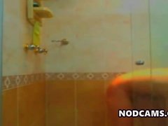 Longtemps de Blondie haired washin le corps cam