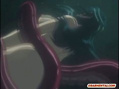 Hentai girl hard monster tentacles poking