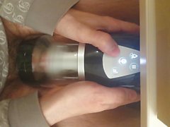 Cumming with my automatic piston stroker Telescopic Lover