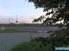 HornyAgent HD Bus stop girl loves riding my big cock