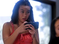 Rimjob Asian Lez Rims Anal GF in 3er