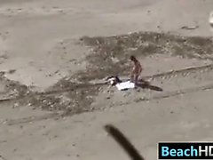 Amateur Tetas pareja en la playa