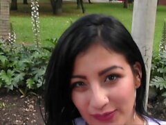 Young Latina newbie oiled up and POV banged deep