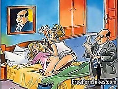 Lustige Comic- Porno- Witze mit