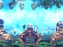 KOF XIII hentai K VS Kula Orgía caliente