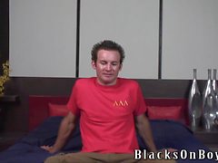 Lusty white guy returns for more black cocks