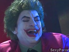 Joker fucks 2 crazy hotties in XXX parody of Batman