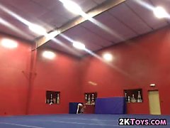 Naked Gymnast Masturbates