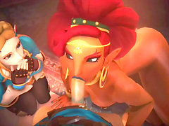 3d urbosa and zelda, urbosa, legend of zelda sfm