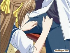 Schoolgirl anime hot poking