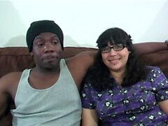 Busty plumper gets dicked down by a big black dick