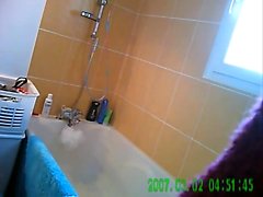 Schleifung Ihre Red Muff versteckte Dusche Voyeur