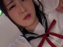 Extreme Nahaufnahme von japanischen Teenager, das nicht anzannreichen masturbiert