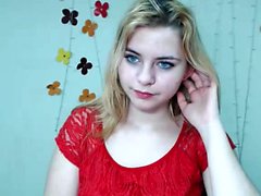 Adolescente bonito tiras nua na webcam