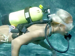 Fabulous scuba get ready, under water, underwater scuba dive