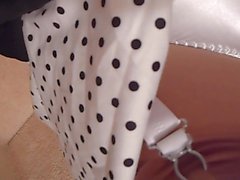 Retro Polkadot Dress FFN Seamed Stockings