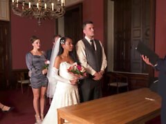 Couple starts fucking in front of the guests after ceremony