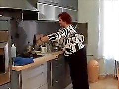 Älterer Mollige Frauen Kitchen Fick