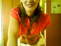 Horny girl éjacule sur cam