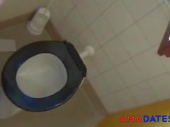 perfect german teen fucking in public toilet cum in mouth