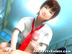 En 3D colegiala japoneses Handjob !