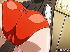 Большой сиськастый Hentai милашка сосет и получает выебанная