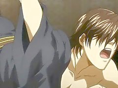 Gayvänligt animen boy att bli hans anal rivit sönder och hårt styrt av end