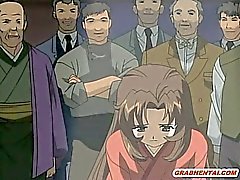 Japonca hentai bir kız yakaladım ile acımasız bandi gangbanged