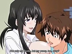 Horny romance anime movie with uncensored big tits scenes