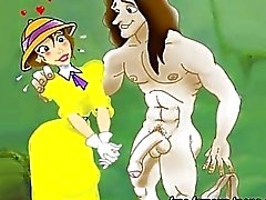 Tarzan e Jane adolescente orgia de hardcore