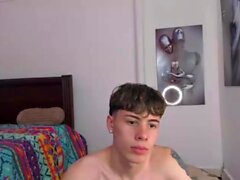 Hot gay twink dick masturbation video