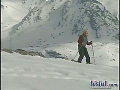 Gina Blonde fucks with her ski instructor