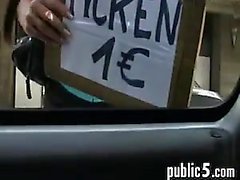 Whore allemand ingestion de Cum In Public