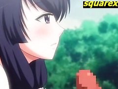 Hot teens fuck in the forest and cum hentai