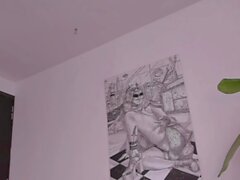 Masturbation du jouet solo ébony sexy ébène