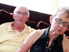 Horny grandma getting nasty in threesome