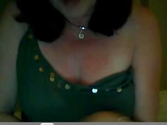 Mature English Woman Plays on Webcam