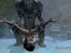 Vraies images de sexe du jeu du jeu porno Skyrim