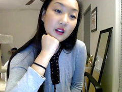 Quente asiática jovem grávida webcam striptease