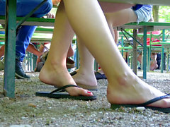 Shoeplay, flip flops mistress, italian feet