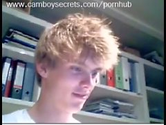 Cute teen Blond twink jerking off