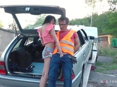 Big Tits Francys Belle Banged Outdoors By Car Mechanic Then Jizzed In Her Mouth - LETSDOEIT