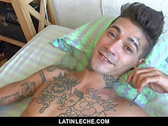 LatinLeche - torrid Latino hairy man Gets His taut Hole Double Penetrated